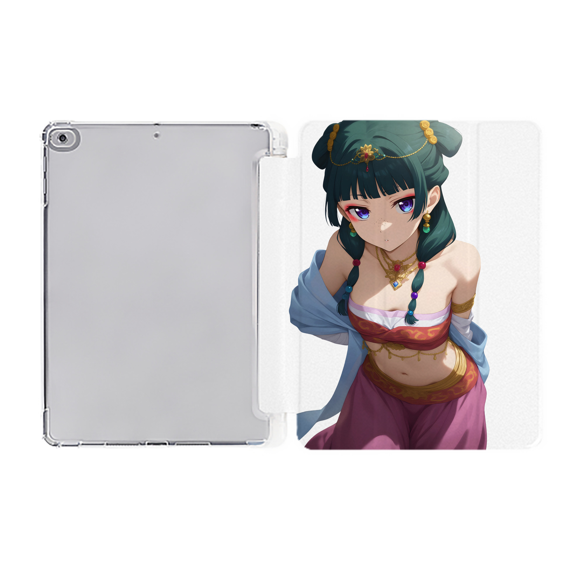 （画像用） 薬屋のひとりごと The Apothecary Diaries IPad ケース ペン収納付き 三つ折りスタンド PUレザー×シリコン 対応機種9.5/10.5/10.9インチ